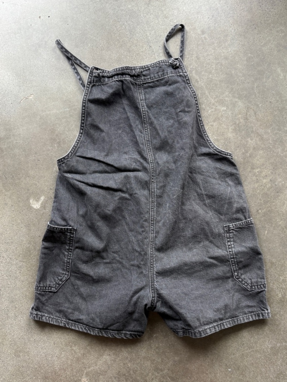 BDG Black Denim Overall Shorts